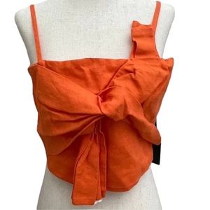 House of Harlow 1960 | orange linen top